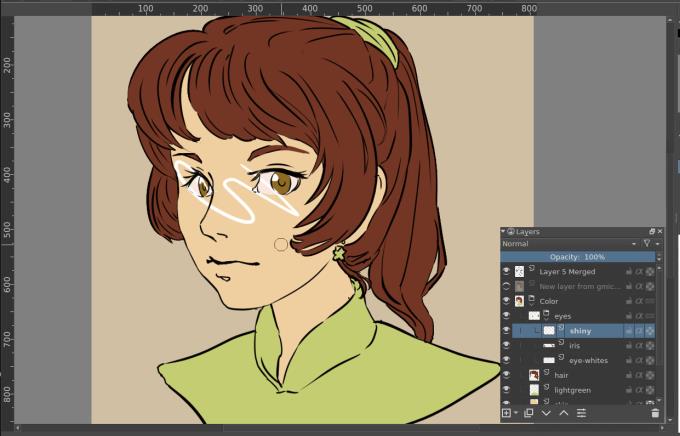 Comment créer un masque décrêtage et un héritage alpha dans Krita