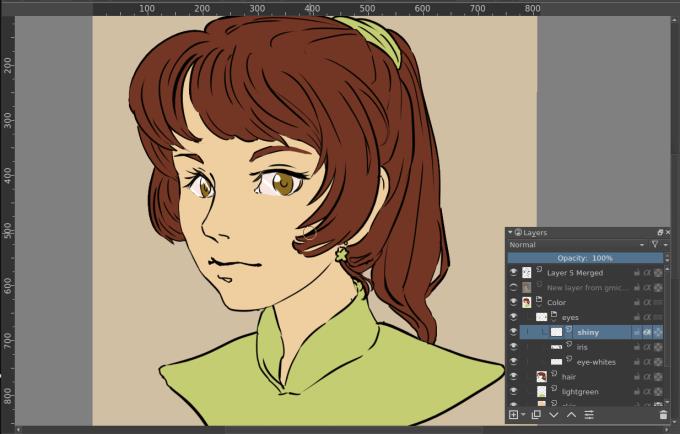 Comment créer un masque décrêtage et un héritage alpha dans Krita