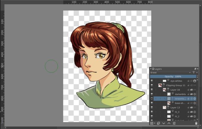 How to create Clipping Mask and Alpha Inheritance in Krita