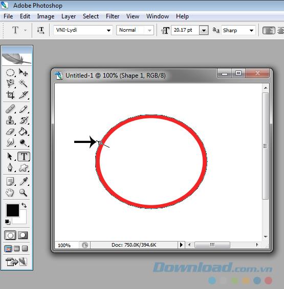 How to write text in a circle in Photoshop