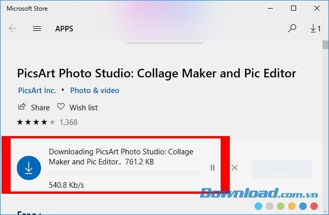 Instructions for downloading and installing PicsArt