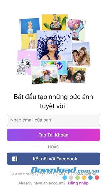 คำแนะนำในการดาวน์โหลดและติดตั้ง PicsArt