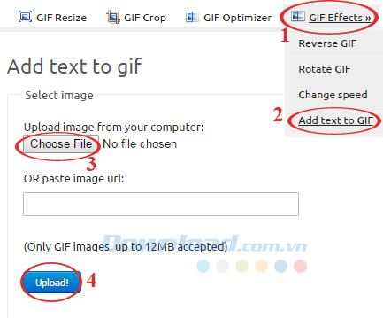 Comment utiliser loutil dédition GIF en ligne