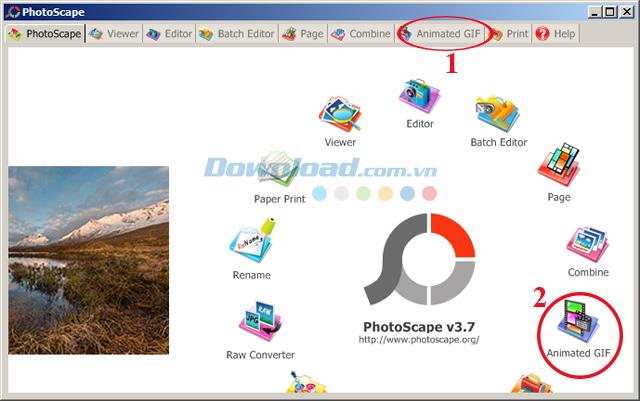 PhotoScape के साथ एनिमेटेड GIF बनाने के बारे में निर्देश