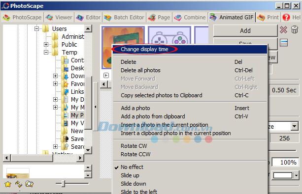 Instructies voor het maken van geanimeerde GIFs met PhotoScape