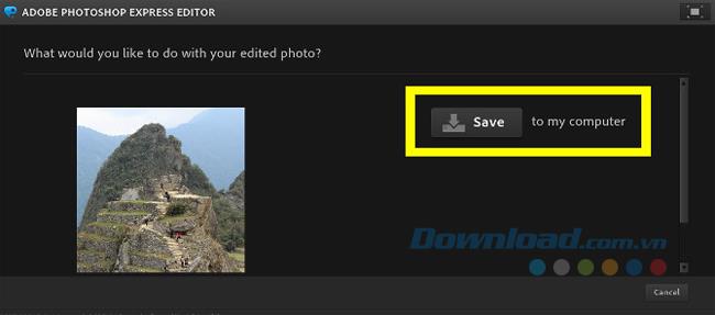 Instructions for using Adobe Photoshop Express