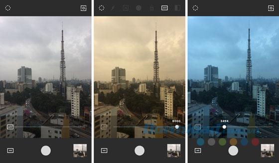 Instruction for taking photos using the VSCO photo editing application