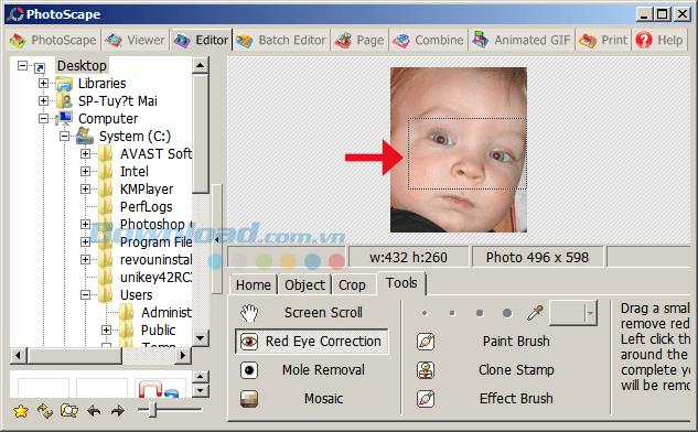 العيون الحمراء الصور في برنامج تحرير باستخدام يمكن واصلاح يمكننا إصلاح