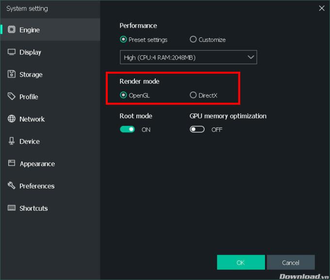 Bagaimana untuk menetapkan CPU dan RAM pada emulator MEmu