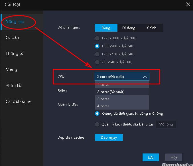 Como definir CPU e RAM no emulador LDPlayer