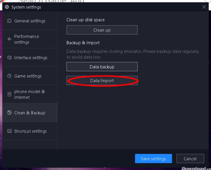 Guide to backup and restore data on Nox App Player