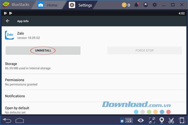 How to uninstall applications, uninstall apps on BlueStacks