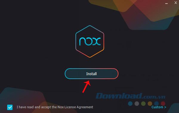 Arahan untuk memasang emulator NoxPlayer di komputer