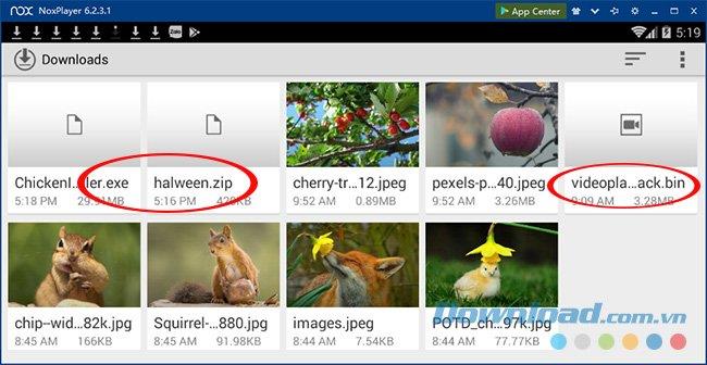 How to download photos, download videos, download software for NoxPlayer emulator