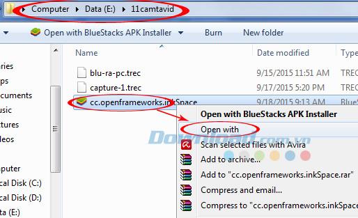 Instructions on how to install the APK file on BlueStacks