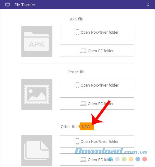 Copy data from the computer to Nox App Player