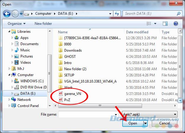Comment installer le fichier APK pour lémulateur Droid4X