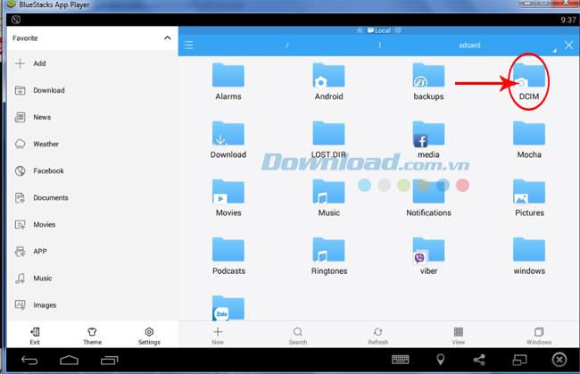 How to get photos and data from BlueStacks to a computer