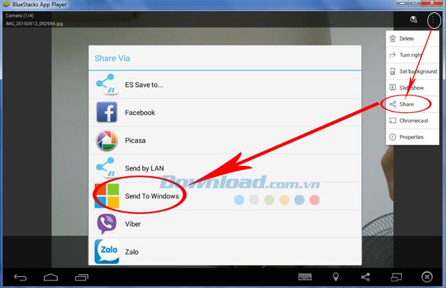 How to get photos and data from BlueStacks to a computer