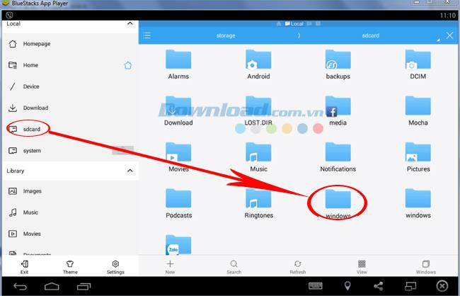 How to get photos and data from BlueStacks to a computer