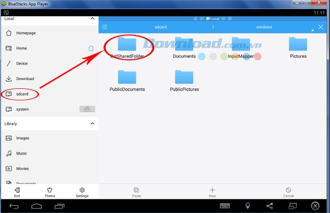 How to get photos and data from BlueStacks to a computer