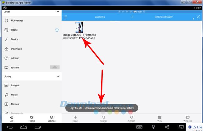 How to get photos and data from BlueStacks to a computer