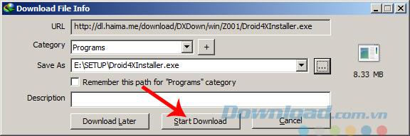 Instructions on how to install Droid4x, Android emulator on the computer