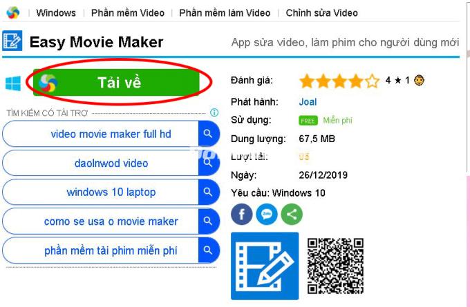 Instructions for downloading and installing Easy Movie Maker - basic video editing