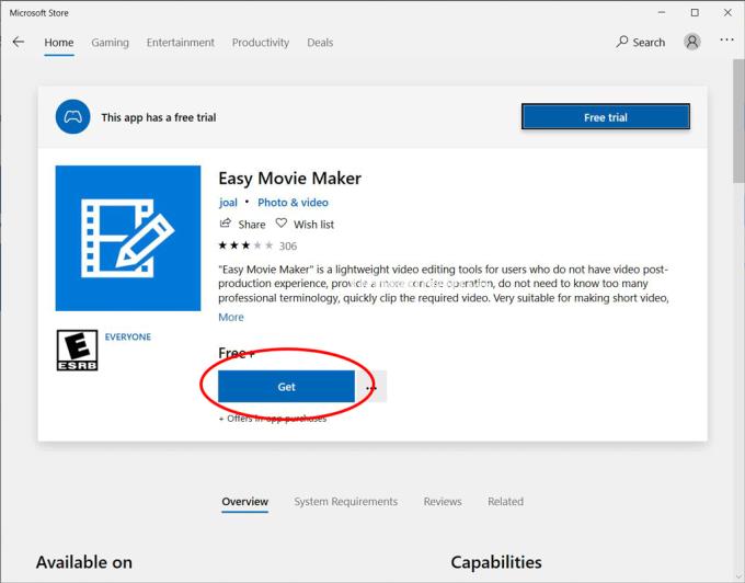 Instructions for downloading and installing Easy Movie Maker - basic video editing