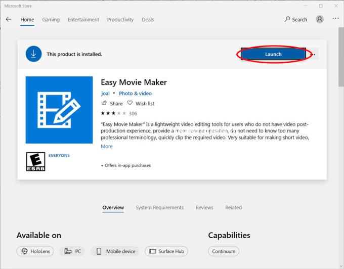 Instructions for downloading and installing Easy Movie Maker - basic video editing