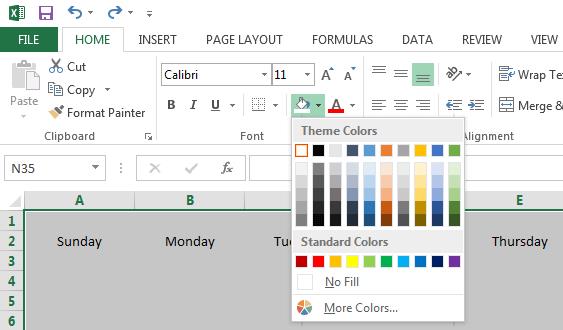 Instructions pour créer le calendrier 2020 dans Excel le plus facilement