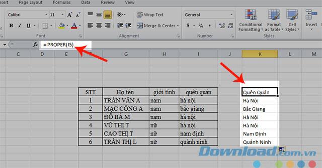 Cara mengubah huruf besar dan kecil di Excel