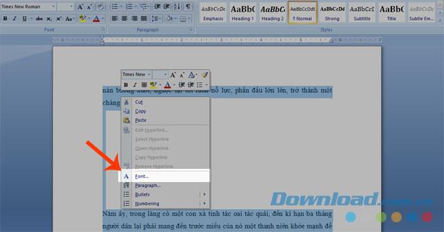 How to hide and show the text in Word