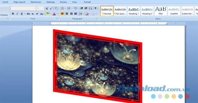 How to create frames and effects for images in Word