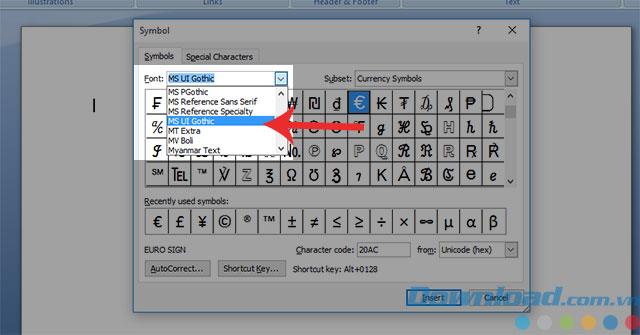 Instructions to insert music notes in Word