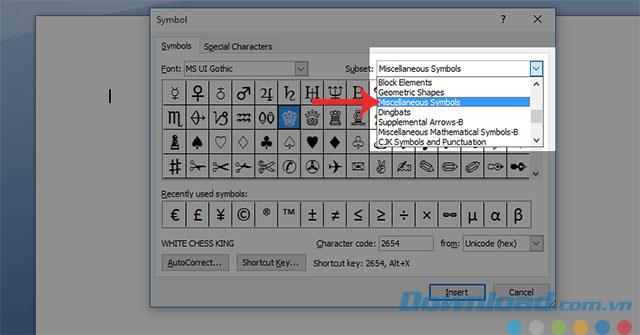 Instrucciones para insertar notas musicales en Word