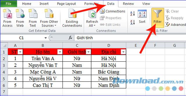 كيفية تصفية البيانات تلقائيًا في Excel