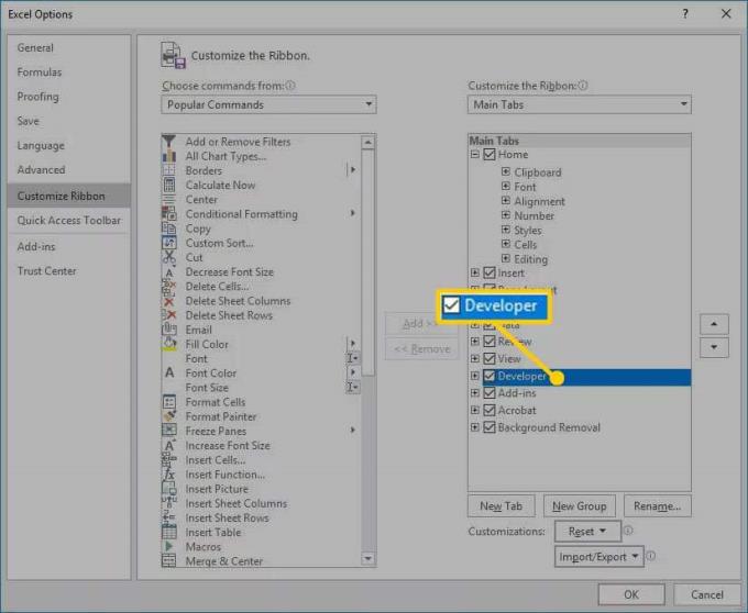 Instructions to insert checkboxes in Excel