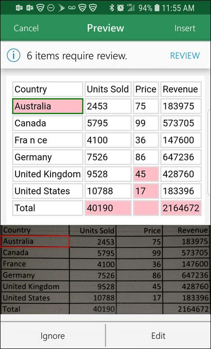 Cara mengubah foto menjadi tabel di Excel