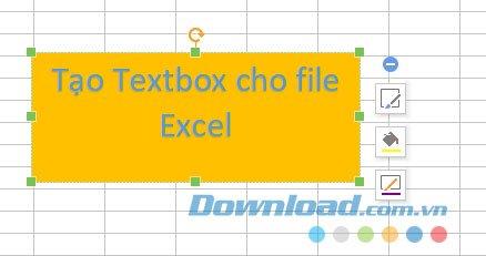 Instructions to create Textbox in Excel