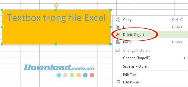 Instructions to create Textbox in Excel