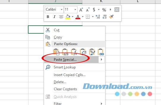 Convert columns to rows and convert rows to columns in Excel