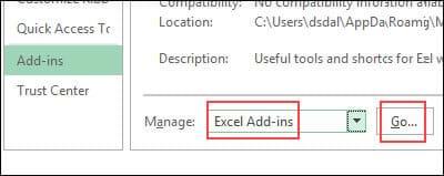 Compléments dans Excel: comment installer et supprimer