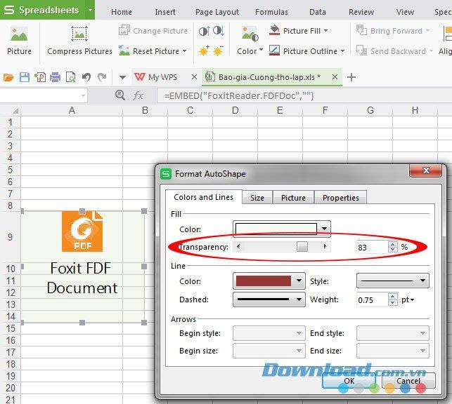 How to insert a PDF file into Excel