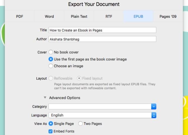 5 étapes pour créer facilement un ebook dans Pages sur Mac