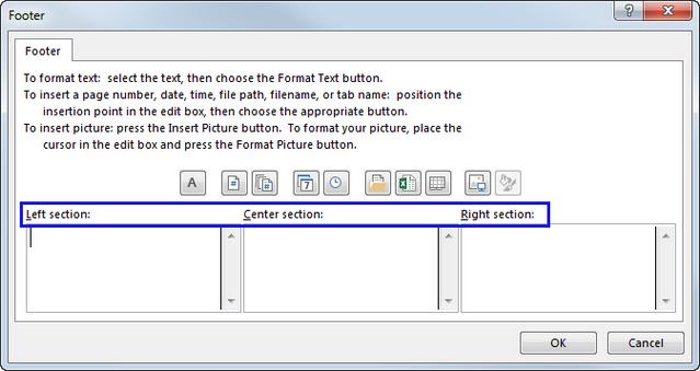 Page numbering in Excel 2016/2013/2010/2007