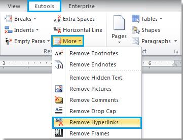 How to remove links, remove all links in Word