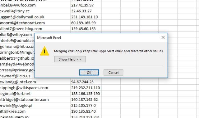 How to merge and unmerge cells in Excel