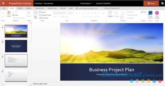 Difference between Free PowerPoint Online and PowerPoint 2016