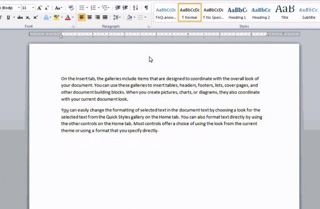 Instructions for deleting horizontal lines in Word